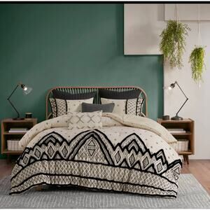 Marta 3 Piece Cotton and Flax Linen Blend Duvet Set